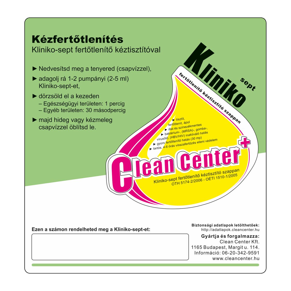 Kliniko-sept kísérőmatrica