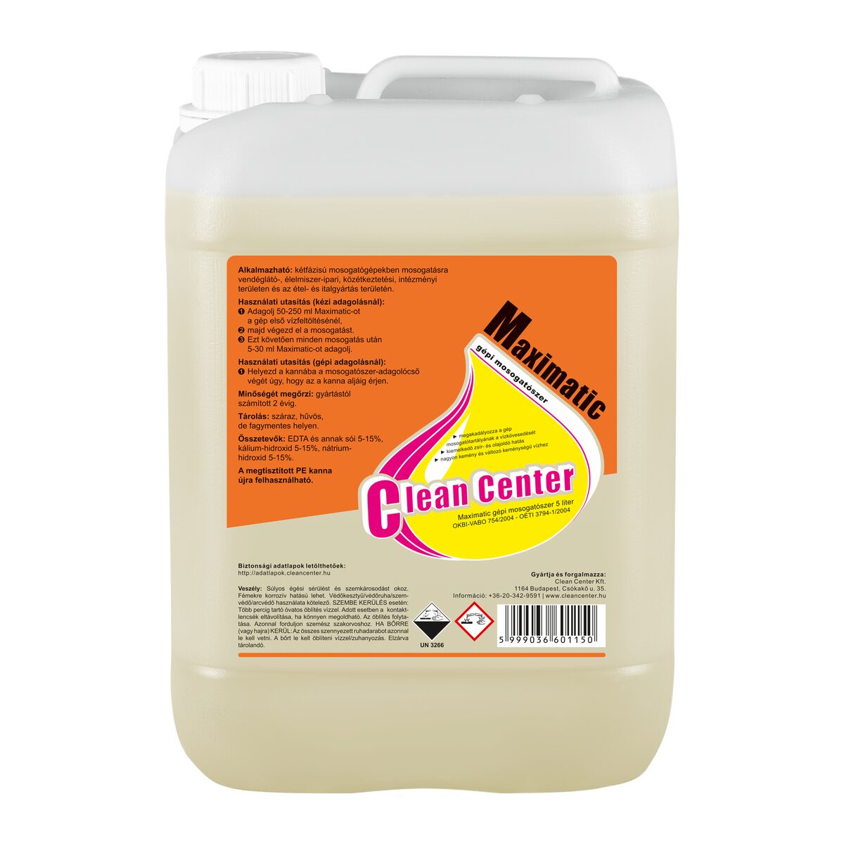Maximatic gépi mosogatószer 5 liter (6,5kg)